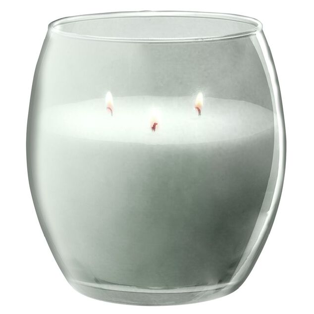 Bougie XL dans verre coloré gris senteur coton 36H
