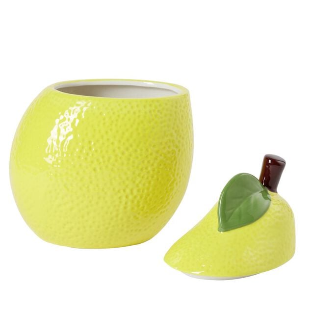 Bonbonni&egrave;re c&eacute;ramique forme fruit &Oslash;15xH20cm (2 mod&egrave;les poire ou orange)