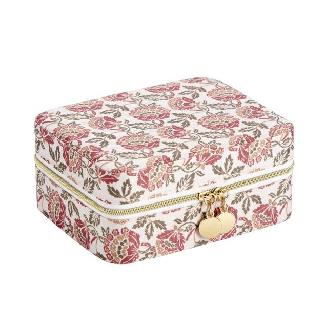Bo&icirc;te &agrave; bijoux motif color&eacute; indien grand mod&egrave;le 10x10xH5cm (2 mod&egrave;les)