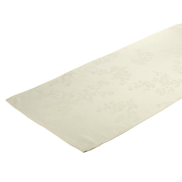 Chemin de table polyester et organza L300X45 cm blanc
