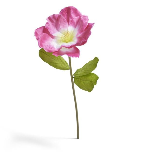 Fleur artificielle rose et blanche tige XXL H105cm