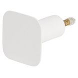 Pat&egrave;re murale carr&eacute;e blanc polyr&eacute;sine 4,3x4,3cm