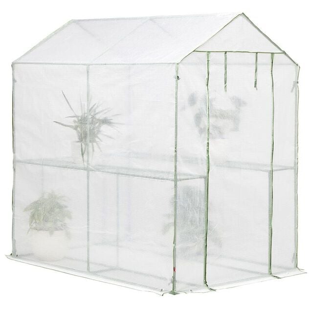 Serre de jardin m&eacute;tal vert 190x125xH190cm 2,37m&sup2;