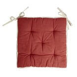 Galette de chaise matelassée en coton terracotta 40x40cm
