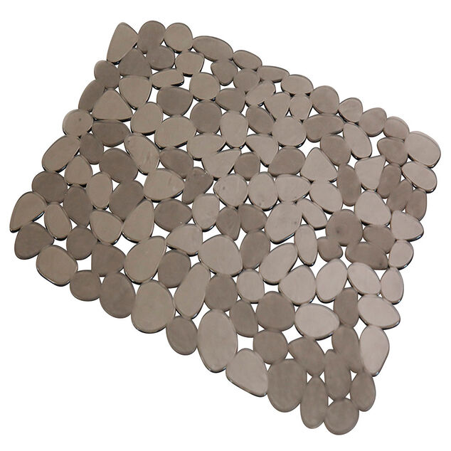Tapis antid&eacute;rapant pour fond d'&eacute;vier Homclean design galet gris