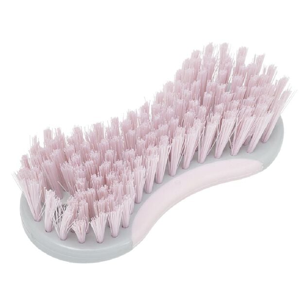 Brosse de nettoyage d&eacute;cor&eacute;e 16x7x3,5cm rose