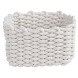 Panière en coton effet tricot 27x22xH.16 cm