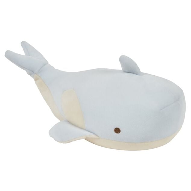 Peluche 2en1 coussin de voyage baleine bleu