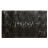 Tapis d'entr&eacute;e rectangulaire picot antid&eacute;rapant noir
