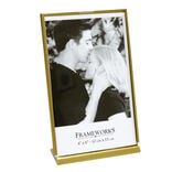 Cadre photo à poser métal doré pour photo 10x15cm