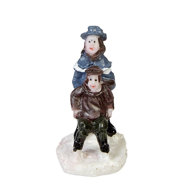 Figurine de No&euml;l pour village miniature x9