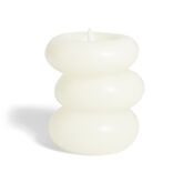 Bougie LED galet blanche &Oslash;7,5xH7,5cm