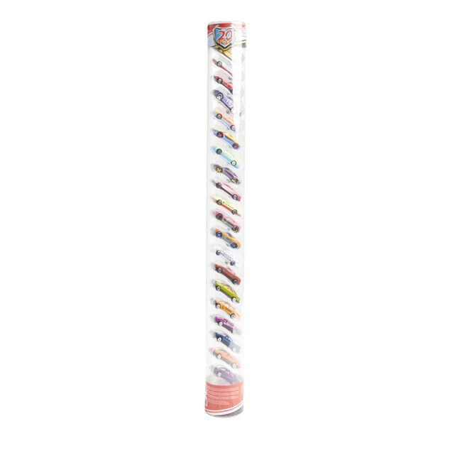 Lot de 20 voitures plastique dans tube