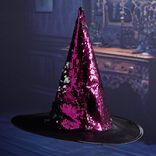 Chapeau Halloween enfant sorci&egrave;re paillet&eacute; &Oslash;35cm (2 mod&egrave;les)