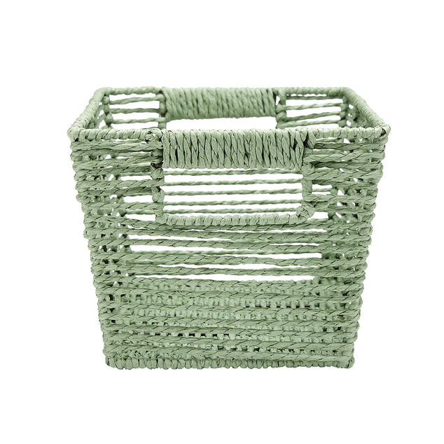 Pani&egrave;re en papier tress&eacute; et acier 30x20xH15cm (3 mod&egrave;les)