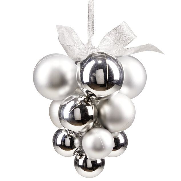 Suspension de No&euml;l boule grappe dor&eacute;e &Oslash;12/15xH20cm