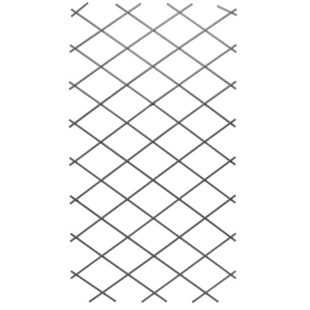 Treillis extensible PVC gris 200x100 cm