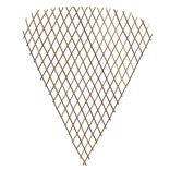 Treillis &eacute;ventail clot&ucirc;re extensible osier marron 90xH142 cm