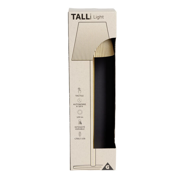 Lampe de table Talli USB tactile jaune &Oslash;11xH37cm