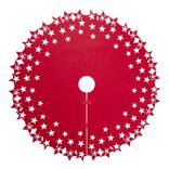 Tour de sapin feutrine motifs ajourés Ø1m - 2 modèles rouge ou vert