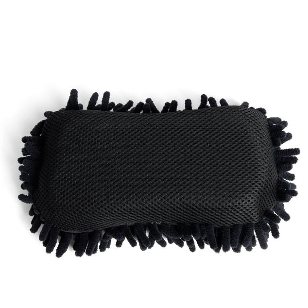 Éponge nettoyante voiture microfibre rouge avec filet spéciale finition