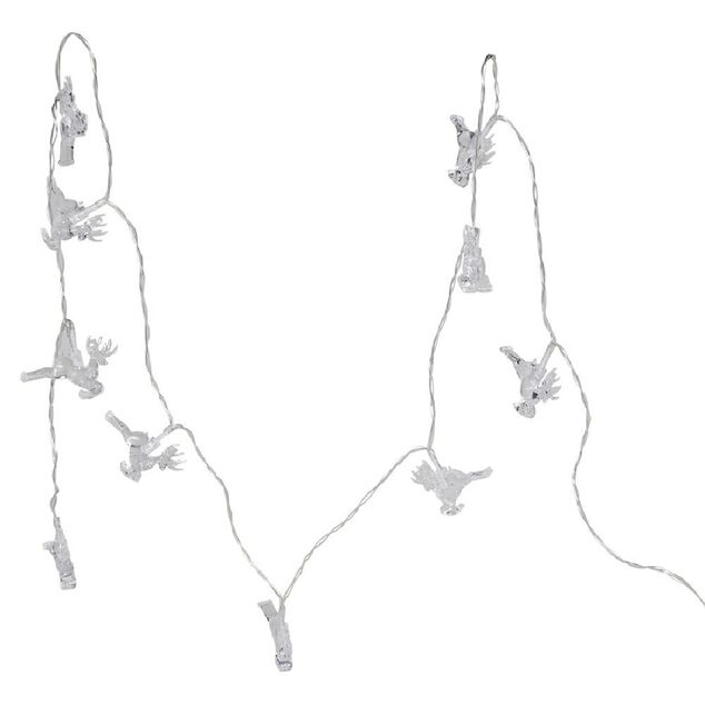 Guirlande lumineuse m&eacute;daillon No&euml;l 10LED blanc chaud 1,5m