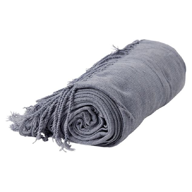 Plaid &eacute;charpe 130x150cm gris