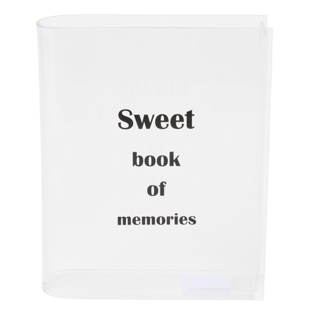 Vase c&eacute;ramique forme livre Sweet Book of Memories blanc et noir 15x4xH20cm
