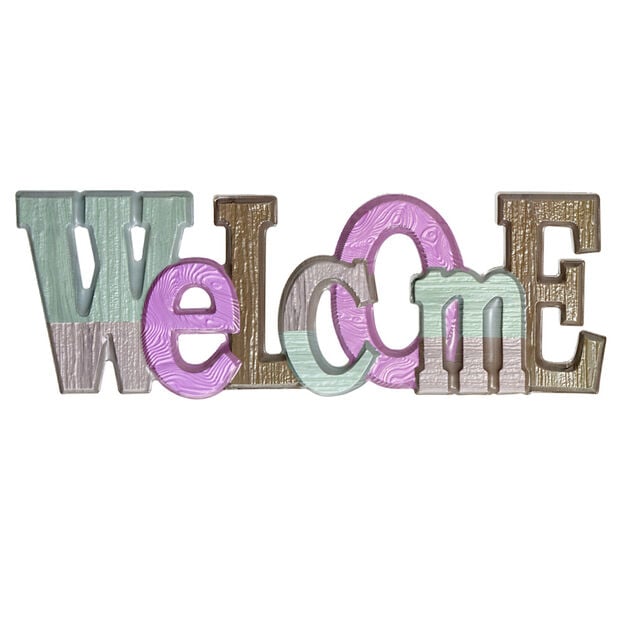 Sticker mural en plastique "Welcome" 40xH19cm
