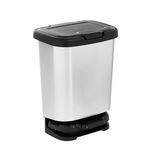 Poubelle à pédale Jive noir et gris 20 L