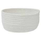 Panière de rangement coton blanc Ø22xH11cm