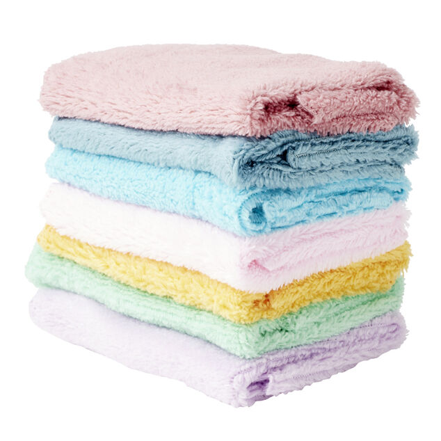 Lingette nettoyante visage x7 lavable et réutilisable microfibre douce 22,5x22,5cm