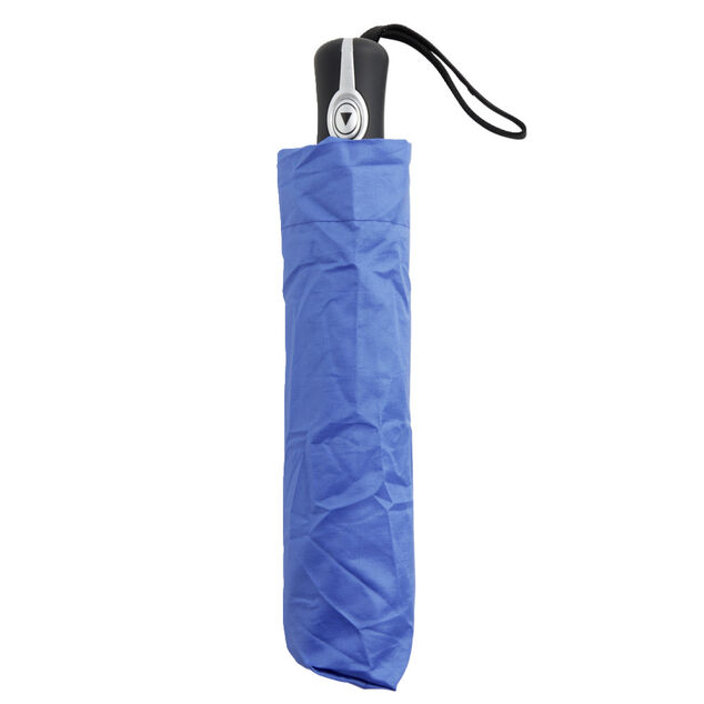 Parapluie pliable automatique uni bleu L24cm
