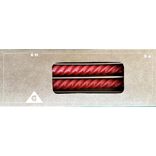 Bougie chandelle torsad&eacute;e rouge x4 H25cm