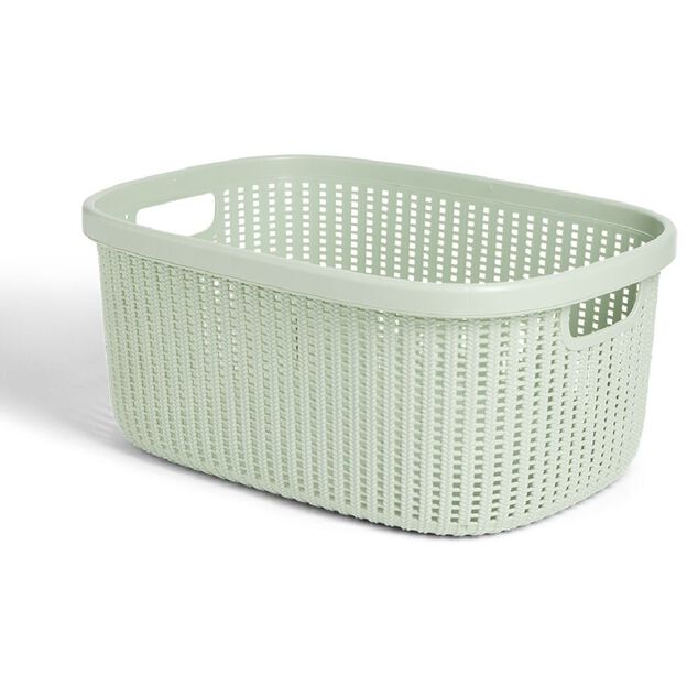 Pani&egrave;re &agrave; linge 32L 52x23x37,2cm plastique vert