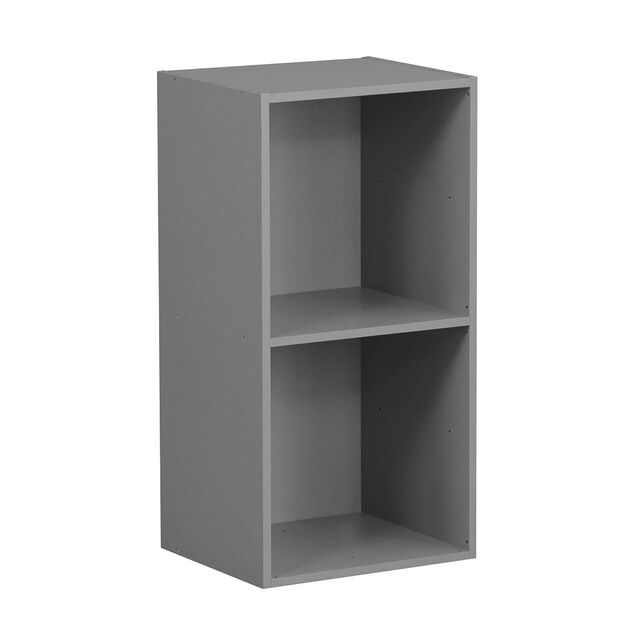 Structure Box Cube 2 cases 35x30x70cm bois gris