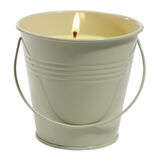 Bougie citronnelle soja et beurre de ghee seau m&eacute;tal pastel 42H