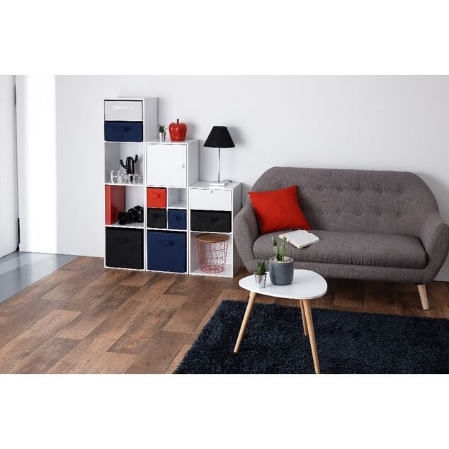 Structure Box Cube 3 cases 35x30x103cm bois blanc