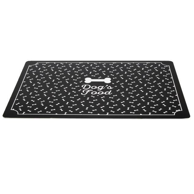 Tapis repose gamelle animaux Dog's Food plastique 32x43cm
