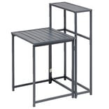 Table pour balcon Oslow pliante acier gris 60xP75xH100cm