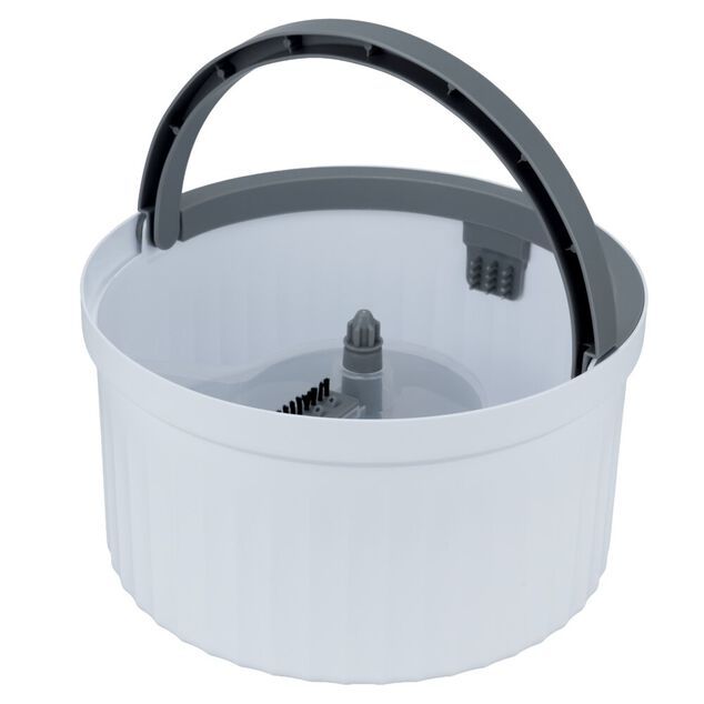 Seau essoreur 7L eau sale/propre avec balai rotatif 120cm et 2 recharges microfibre