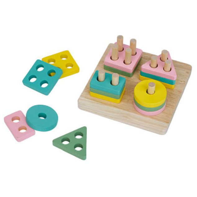 Jeu des formes en bois 12x6cm