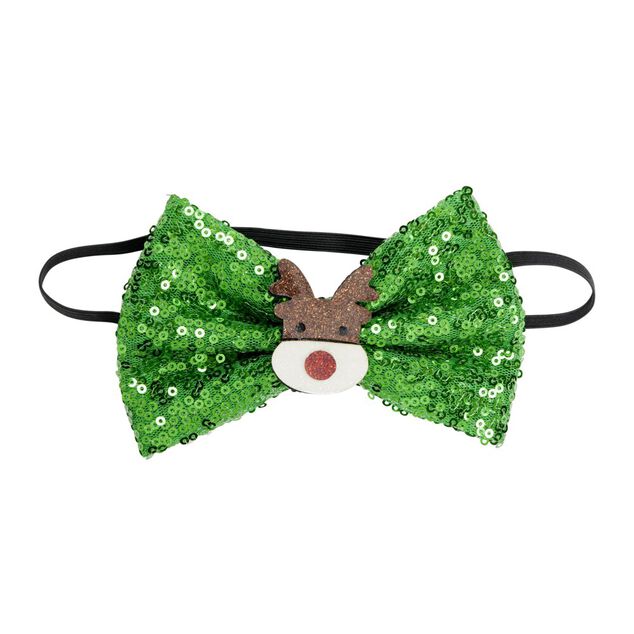 Noeud papillon No&euml;l ajustable paillet&eacute; 8x12cm (2 mod&egrave;les rouge ou vert)