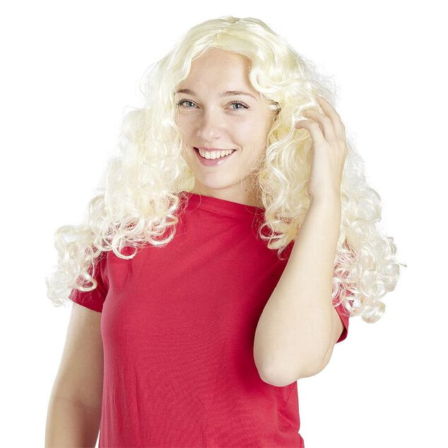 Perruque femme blonde boucl&eacute;e