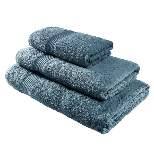 Drap de bain maxi 90x150cm coton bleu paon