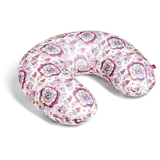 Coussin de voyage microbille motif rose
