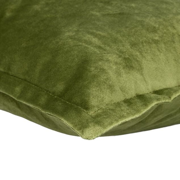 Coussin carr&eacute; velours contour &agrave; volant 60x60cm (3 mod&egrave;les)