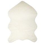 Tapis fausse fourrure blanc cassé 60x90cm
