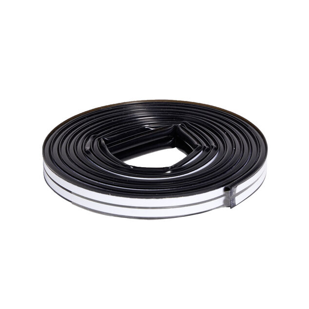 Joint d'isolation adh&eacute;sif silicone plat pour porte et fen&ecirc;tre 6m noir