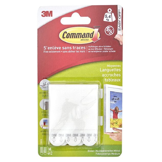 Languette de fixation 3M blanc moyen modèle x42